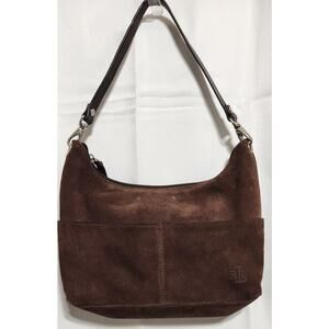 Lauren Ralph Lauren Olive Brown Hobo Shoulder Bag